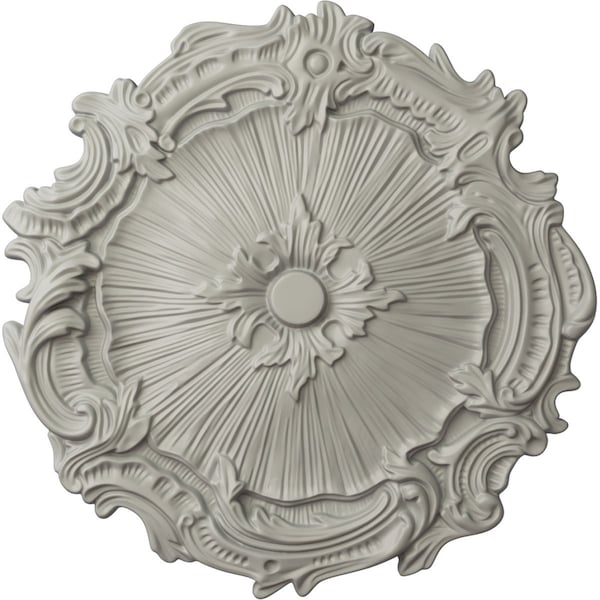 Ekena Millwork Plymouth Ceiling Medallion (Fits Canopies up to 1 5/8"), 16 3/4"OD x 1 3/8"P, Pot of Cream CM16PLPCF - main